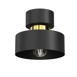 Luminex Stilvolle Deckenlampe in Schwarz Gold Ø20,5 cm E27 Loft< Deckenleuchten|Badezimmer Lampe