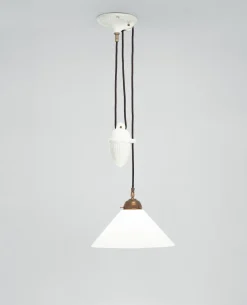 Berliner Messingleuchten Stilvolle Hängelampe Messing Antik Glas E27 Ø30 cm rund< Hängelampen|Wohnzimmerlampen