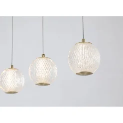 Bürolampen|Wohnzimmerlampen*Searchlight Stilvolle Hängelampe Metall G9 100 cm lang in Messing