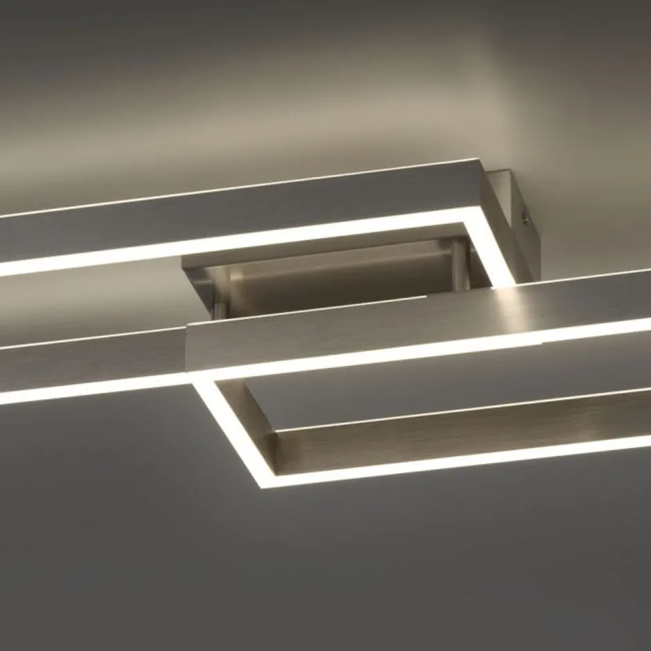 Deckenleuchten|Flurlampen*Paul Neuhaus Stilvolle LED Deckenlampe Silber Fernbedienung dimmbar