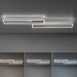 Deckenleuchten|Flurlampen*Paul Neuhaus Stilvolle LED Deckenlampe Silber Fernbedienung dimmbar