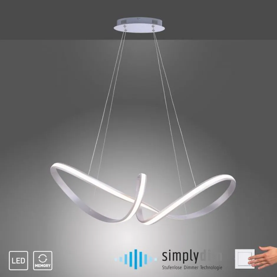 Paul Neuhaus Stilvolle LED Hängelampe in Stahl L:91 cm 39 W dimmbar< Hängelampen|Led Lampen