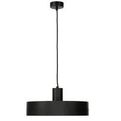 Hängelampen|Esszimmer Lampen*Sigma Stilvolle Pendellampe Rif Schwarz breiter Schirm