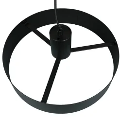 Hängelampen|Esszimmer Lampen*Sigma Stilvolle Pendellampe Rif Schwarz breiter Schirm