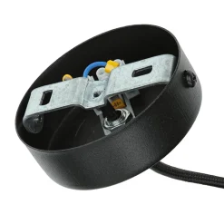 Hängelampen|Esszimmer Lampen*Sigma Stilvolle Pendellampe Rif Schwarz breiter Schirm