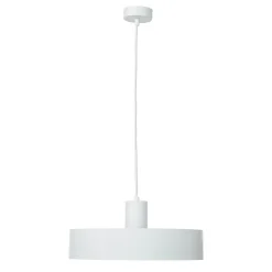 Sigma Stilvolle Pendellampe Rif Weiß breite Schirmform< Hängelampen|Esszimmer Lampen