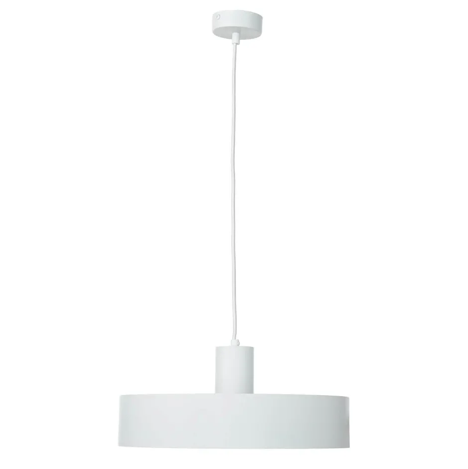 Sigma Stilvolle Pendellampe Rif Weiß breite Schirmform< Hängelampen|Esszimmer Lampen