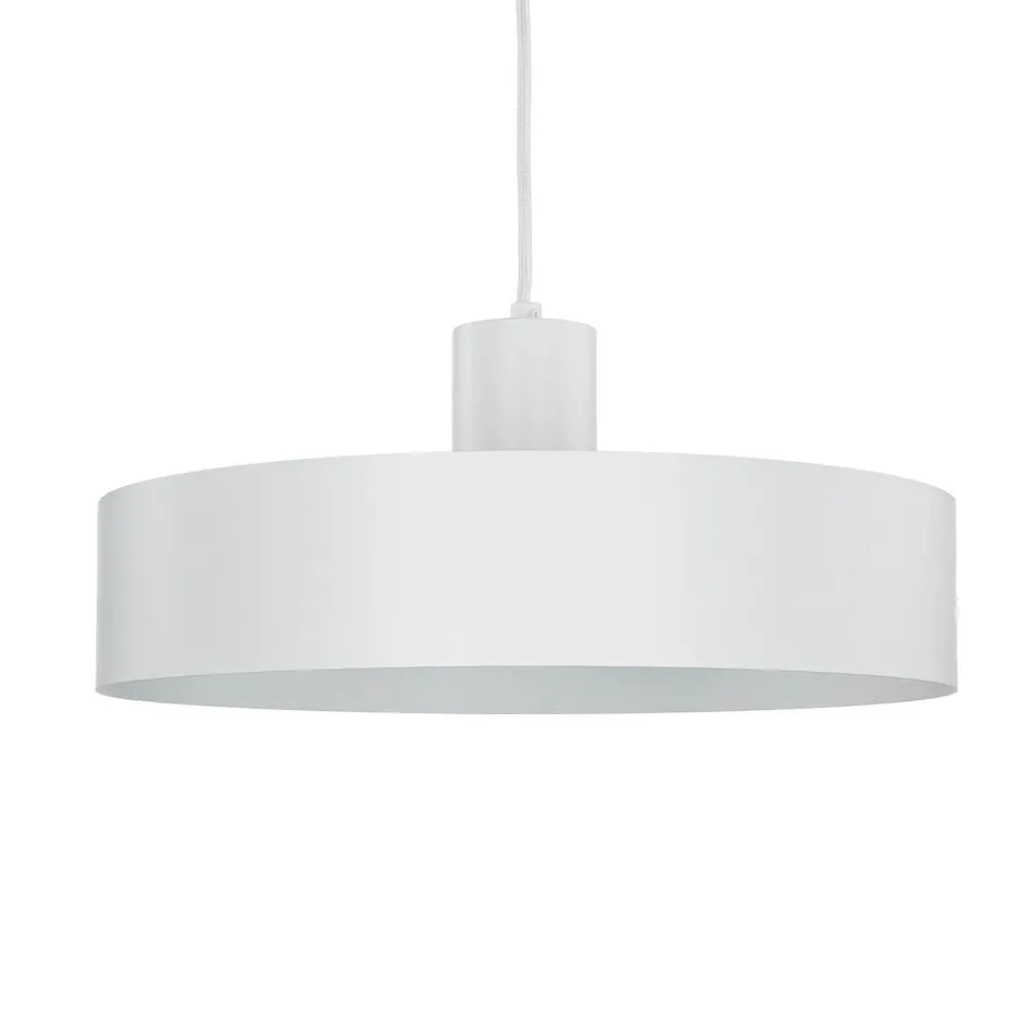 Sigma Stilvolle Pendellampe Rif Weiß breite Schirmform< Hängelampen|Esszimmer Lampen