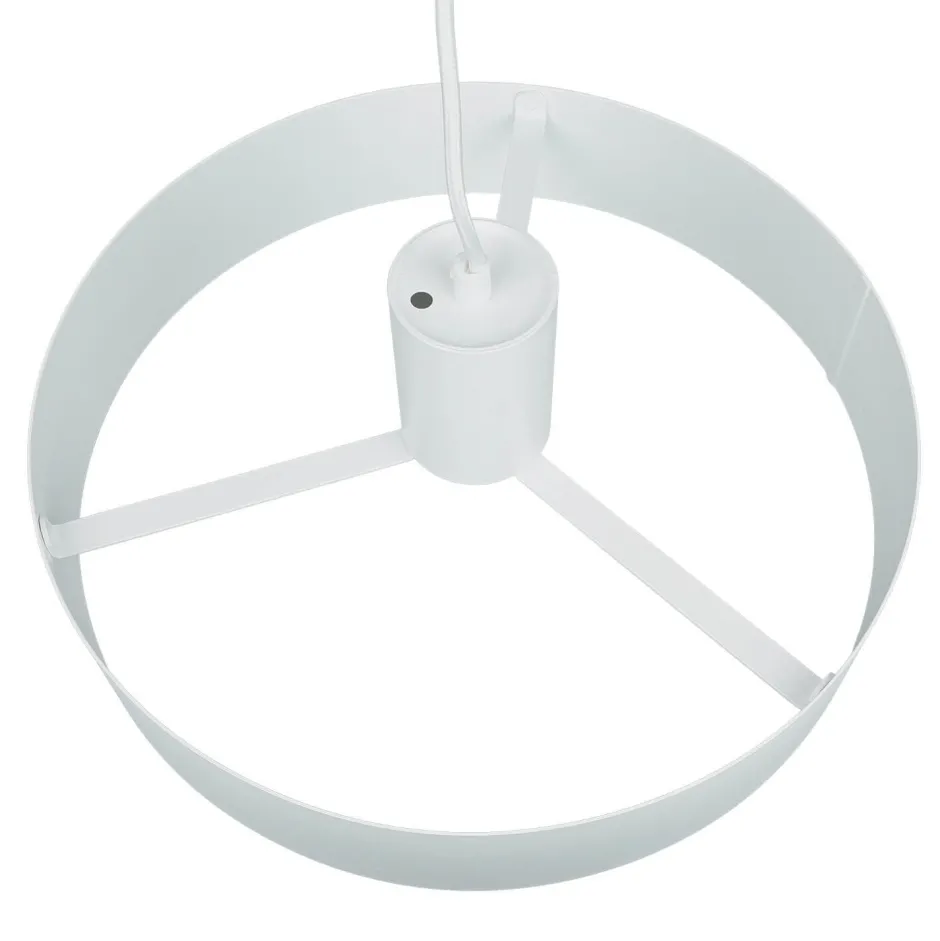 Sigma Stilvolle Pendellampe Rif Weiß breite Schirmform< Hängelampen|Esszimmer Lampen