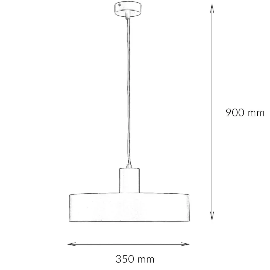 Sigma Stilvolle Pendellampe Rif Weiß breite Schirmform< Hängelampen|Esszimmer Lampen
