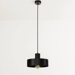 Sigma Stilvolle Pendellampe Schwarz Retro Schirmform< Hängelampen|Esszimmer Lampen