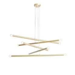 Bürolampen|Retro Lampen*ALDEX Stilvolle Pendelleuchte Metall in Messing E14 L:100 cm