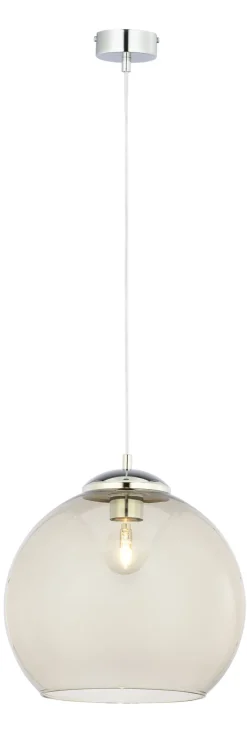 Jupiter Stilvolle Pendelleuchte Metall Glaskugel E27 Retro< Hängelampen|Esszimmer Lampen