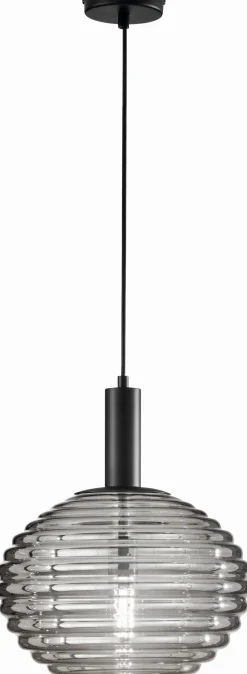 Eco-Light Stilvolle Pendelleuchte Rauchglas Ø32 cm E27 dekorativ< Wohnzimmerlampen|Glaslampen