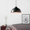 Hängelampen|Industrie Lampen*Eglo Stilvolle Pendelleuchte Schwarz Kupfer Ø37cm TRURO