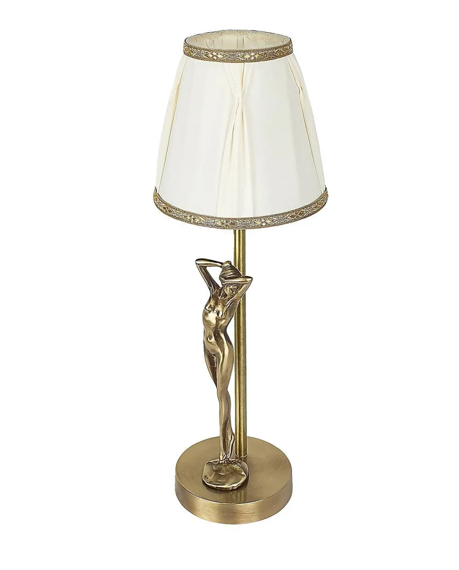 Giovanni Battista Stilvolle Tischlampe DONNE Klassisch Echt-Messing< Tischlampen|Schlafzimmer Lampen