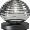 Eco-Light Stilvolle Tischlampe Rauchglas 16,5 cm E27 dekorativ< Wohnzimmerlampen|Glaslampen