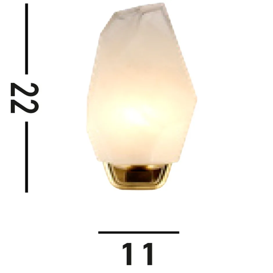 Flurlampen|Metall Lampen*Searchlight Stilvolle Wandleuchte Glas Metall IP44 G9 in Messing