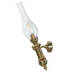 Wandleuchten|Lampen Aus Aller Welt*Laura Suardi Stilvolle Wandleuchte GRETA Messing Glas Antik