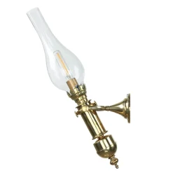 Wandleuchten|Lampen Aus Aller Welt*Laura Suardi Stilvolle Wandleuchte GRETA Messing Glas Antik