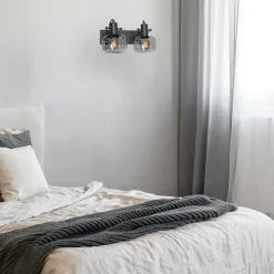 Spots|Badezimmer Lampe*Steinhauer Stilvoller Deckenstrahler Schwarz Rauchgrau E27 L:40 cm