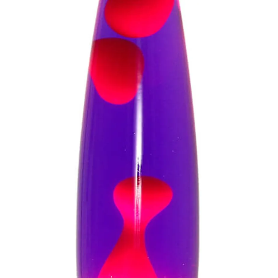 Easylight Stimmungsvolle Lavalampe Lila Rot Silber 40cm ANGELINA< Retro Lampen|Lavalampen