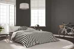 Hängelampen|Bürolampen*Belis Stoff Hängelampe blendarm Schwarz Beige E27 Ø40 cm rund