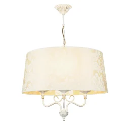 Jupiter Stoff Hängeleuchte mit Barock Motiv GANARA Lampe< Hängelampen|Esszimmer Lampen