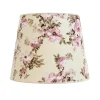 Duolla Stoff Lampenschirm Stehlampe Weiß Rosa Blumen E27< Lampenschirme