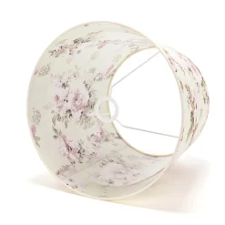Duolla Stoff Lampenschirm Stehlampe Weiß Rosa Blumen E27< Lampenschirme