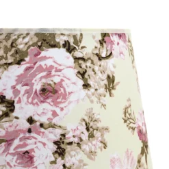 Duolla Stoff Lampenschirm Stehlampe Weiß Rosa Blumen E27< Lampenschirme
