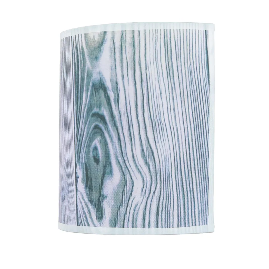 Wandleuchten|Flurlampen*Easylight Stoff Wandlampe ALICE Lila Holz Optik Loft Design E27