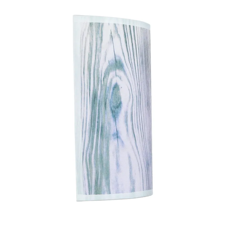 Wandleuchten|Flurlampen*Easylight Stoff Wandlampe ALICE Lila Holz Optik Loft Design E27