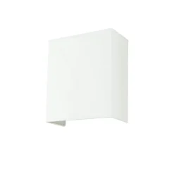 Duolla Stoff Wandleuchte Weiß eckig Loft Modern E27 ALICE< Stofflampen|Wohnzimmerlampen