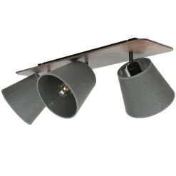 Deckenleuchten|Flurlampen*Nowodvorski Stoffschirm Deckenleuchte AWINION in Grau 3-flmg