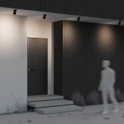 Moderne Außenleuchten|Led Außenleuchten*Maytoni Strahler außen Metall Glas LED IP54 verstellbar Graphit