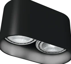 Küchenlampen|Spots*Nowodvorski Strahler Schwarz Oval 2-flmg