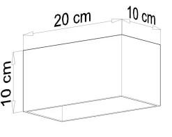 Sollux Stylische Deckenleuchte GEO Weiß Aluminium eckig< Moderne Lampen|Küchenlampen