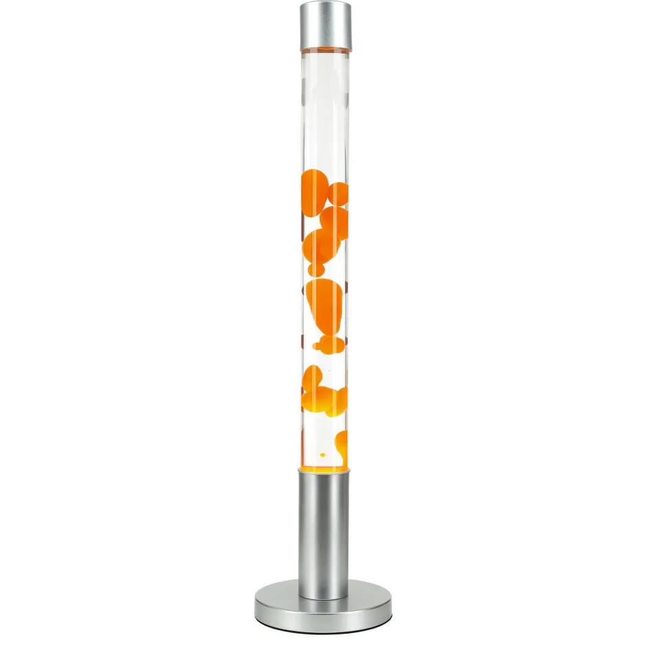 Easylight Stylische Lavalampe Orange Transparent rund ALAN< Retro Lampen|Lavalampen