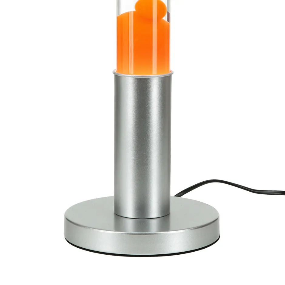 Easylight Stylische Lavalampe Orange Transparent rund ALAN< Retro Lampen|Lavalampen