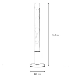 Easylight Stylische Lavalampe Orange Transparent rund ALAN< Retro Lampen|Lavalampen