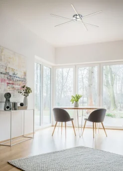 Flurlampen|Bürolampen*Trio Reality Stylische LED Deckenlampe Metall B:100 cm 9 W dimmbar