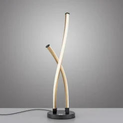 Wohnzimmerlampen|Schlafzimmer Lampen*Paul Neuhaus Stylische LED Tischlampe Schwarz Gold dimmbar mit Touch