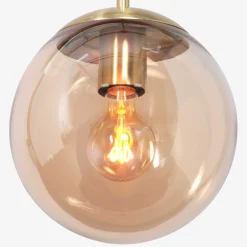 Steinhauer Stylische Pendelleuchte Schwarz Bernstein E27 Ø30 cm< Hängelampen|Esszimmer Lampen