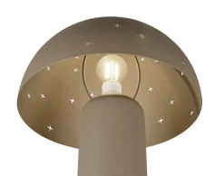 Trio Reality Stylische Tischlampe Taupe Metall E14 32,5 cm Sterne< Wohnzimmerlampen|Metall Lampen