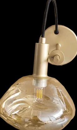 Wandleuchten|Küchenlampen*Eco-Light Stylische Wandlampe mit Schalter in Gold H:21 cm E14