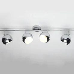 Invicta Interior Stylischer Deckenstrahler Chrom Retro lang E14< Designerlampen|Retro Lampen