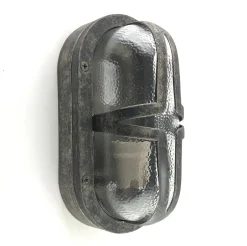 Außenwandleuchten|Feuchtraumleuchten*Andromeda Terrassenlampe Messing Glas E27 IP64 B: 23 cm in Nickel matt