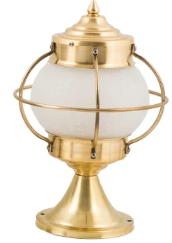 Außenleuchten Antik|Außenleuchten Messing*Lido Terrassenleuchte Messing Glas H:30cm dekorativ