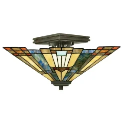 Elstead Tiffany Deckenlampe ETERNO 5 Buntglas Wohnzimmer< Flurlampen|Glaslampen